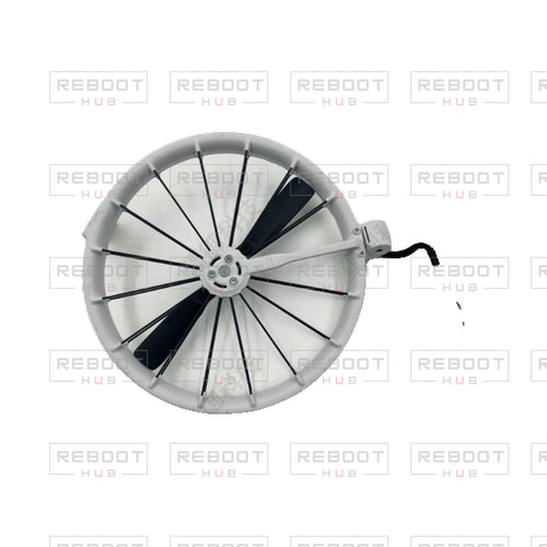 OEM-pulled DJI Flip Front Arm Left on white with Reboot Hub watermark overlay — view 1