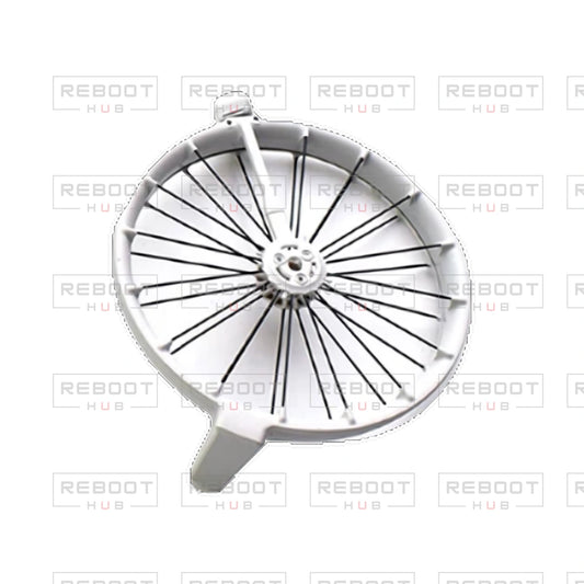 OEM-pulled DJI Flip Front Propeller Guard Left on white with Reboot Hub watermark overlay — view 1