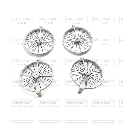 OEM-pulled DJI Flip Front Propeller Guard Set on white with Reboot Hub watermark overlay — view 1