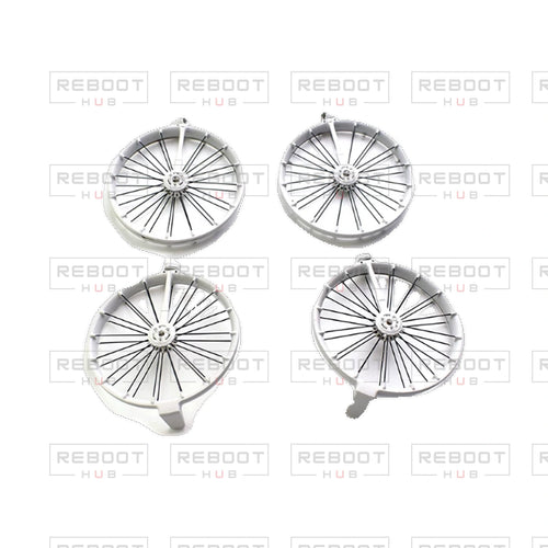 OEM-pulled DJI Flip Front Propeller Guard Set on white with Reboot Hub watermark overlay — view 1
