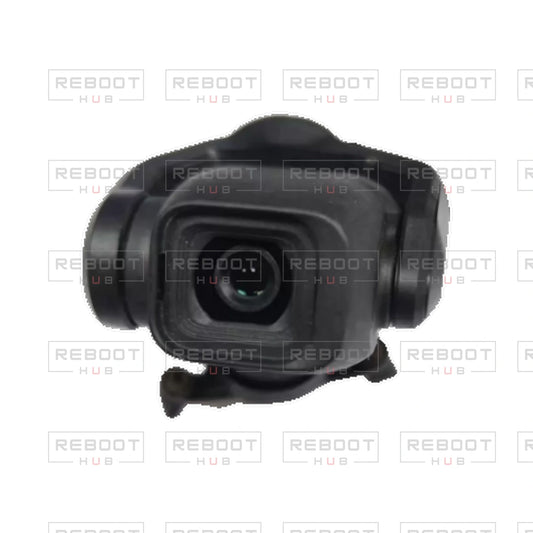 OEM-pulled DJI Flip Gimbal Assembly with Lens on white with Reboot Hub watermark overlay — view 1