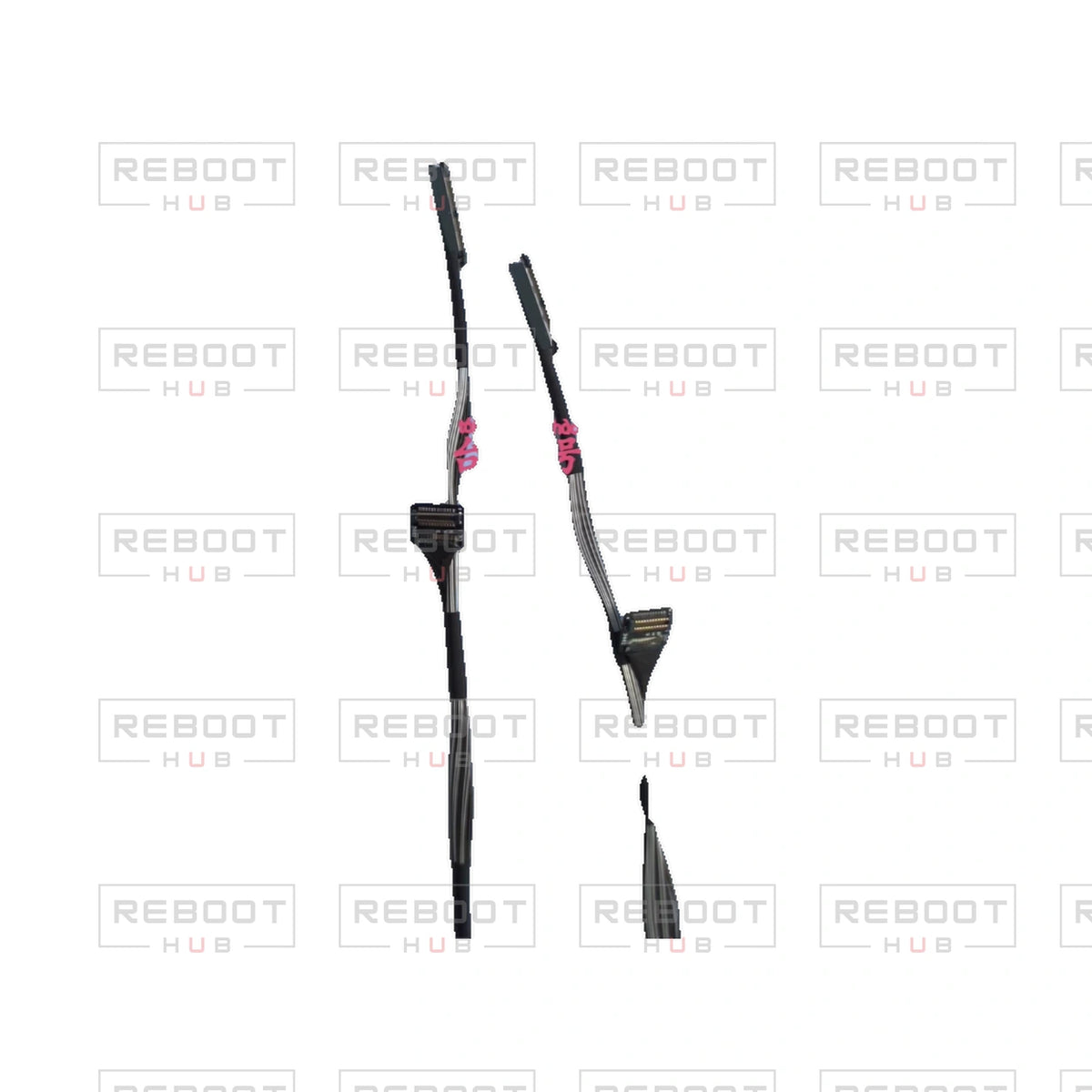 OEM-pulled DJI Flip Gimbal Camera Signal Cable on white with Reboot Hub watermark overlay — view 3