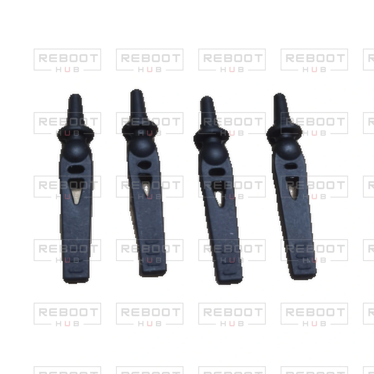 OEM-pulled DJI Flip Gimbal Rubber Damper on white with Reboot Hub watermark overlay — view 3