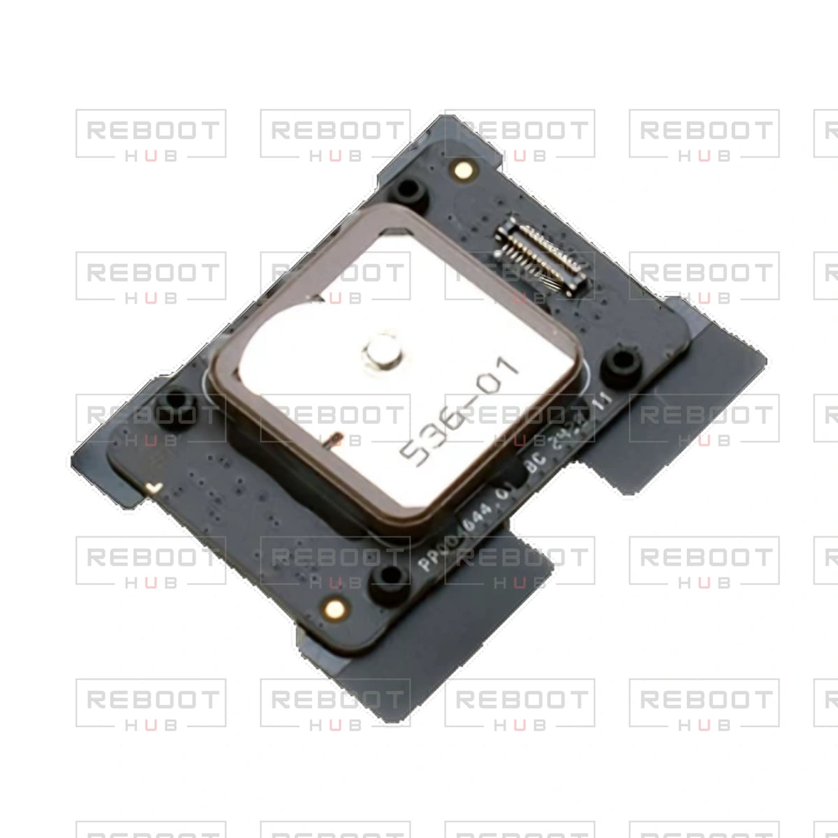 Flip GPS Module OEM-pulled part detail view on white with Reboot Hub watermark overlay