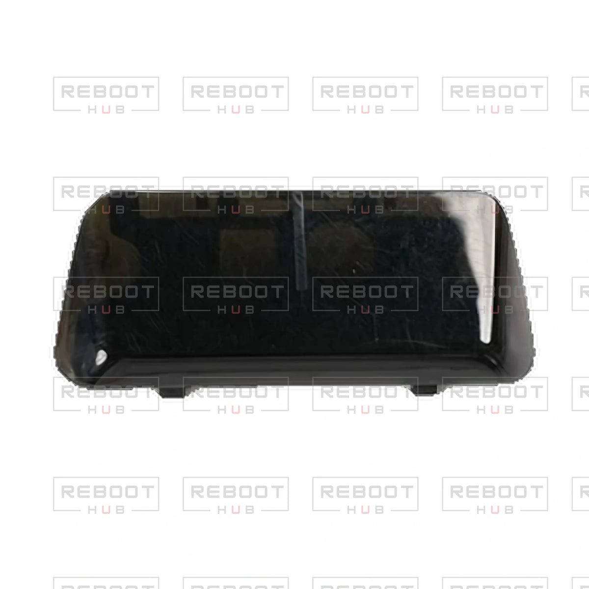 OEM-pulled DJI Flip LiDAR Front Cover on white with Reboot Hub watermark overlay — view 1