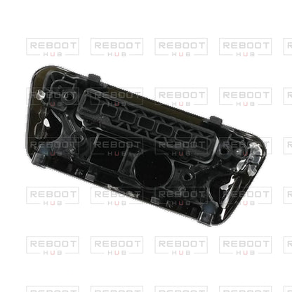 OEM-pulled DJI Flip LiDAR Front Cover on white with Reboot Hub watermark overlay — view 3
