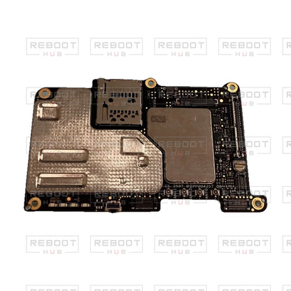 OEM-pulled DJI Flip Motherboard on white with Reboot Hub watermark overlay — view 2