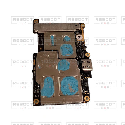 OEM-pulled DJI Flip Motherboard on white with Reboot Hub watermark overlay — view 3