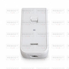 White DJI Pocket 2 Do-It-All Handle pre-owned rear controls and speaker view with Reboot Hub watermark overlay