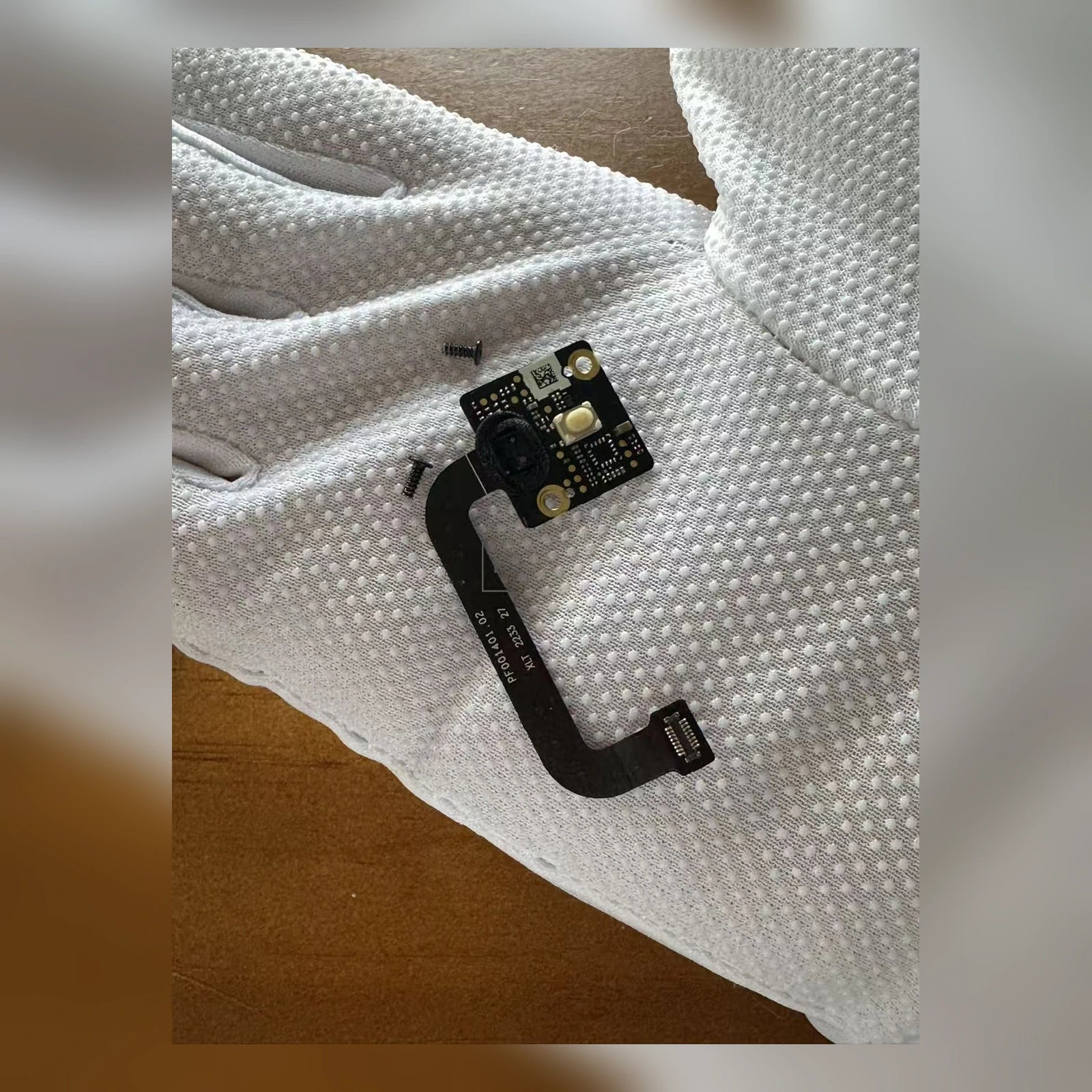 DJI Goggles 2 sensor board module with flex cable, OEM-pulled, underside view
