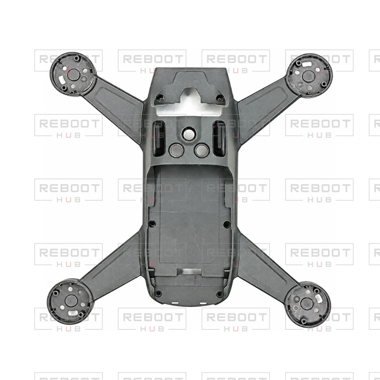 DJI Spark Middle Frame - OEM-pulled - original photographed view on white with Reboot Hub watermark