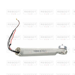 OEM-pulled DJI Mini 3 Pro Front Arm Left on white with Reboot Hub watermark overlay