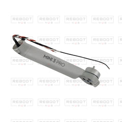 OEM-pulled DJI Mini 3 Pro Front Arm Left on white with Reboot Hub watermark overlay