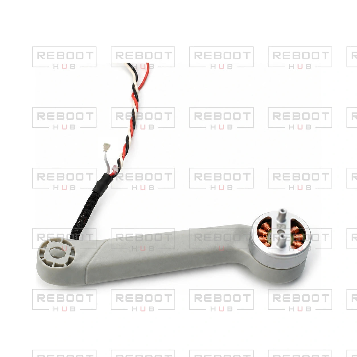 OEM-pulled DJI Mini 3 Pro Rear Arm Right on white with Reboot Hub watermark overlay