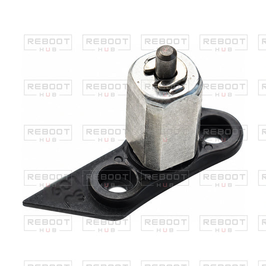OEM-pulled DJI Mini 3 Pro Rear Arm Rotation Axis Left on white with Reboot Hub watermark overlay