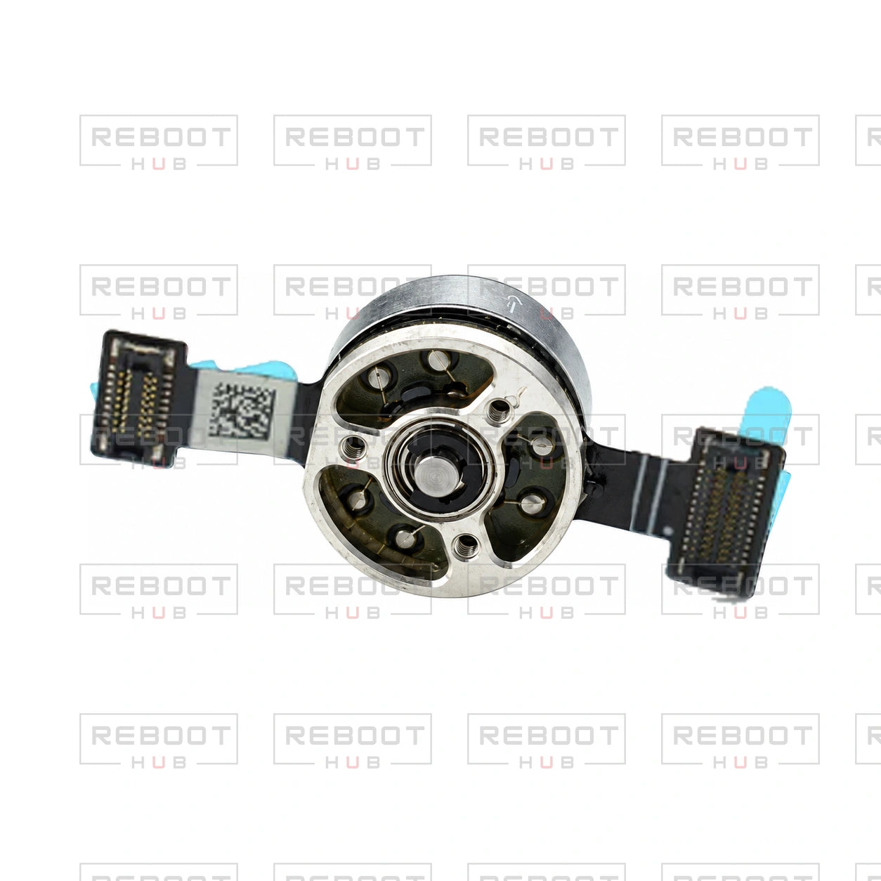 OEM-pulled DJI Mini 3 Gimbal Yaw Motor on white with Reboot Hub watermark overlay