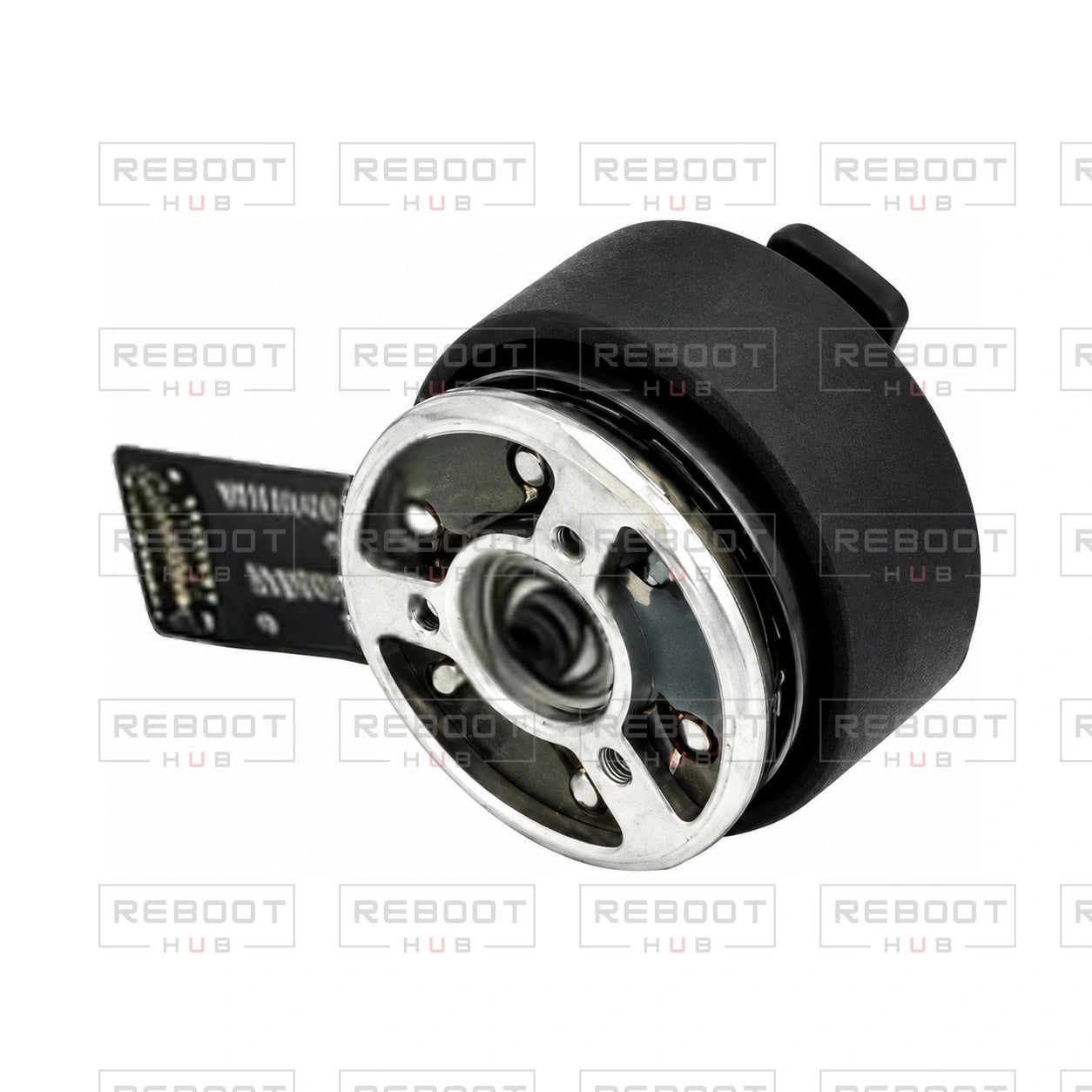 OEM-pulled DJI Mini 3 Gimbal Pitch Motor on white with Reboot Hub watermark overlay