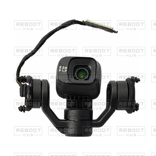 OEM-pulled DJI Mini 3 Pro Gimbal Camera Assembly on white with Reboot Hub watermark overlay