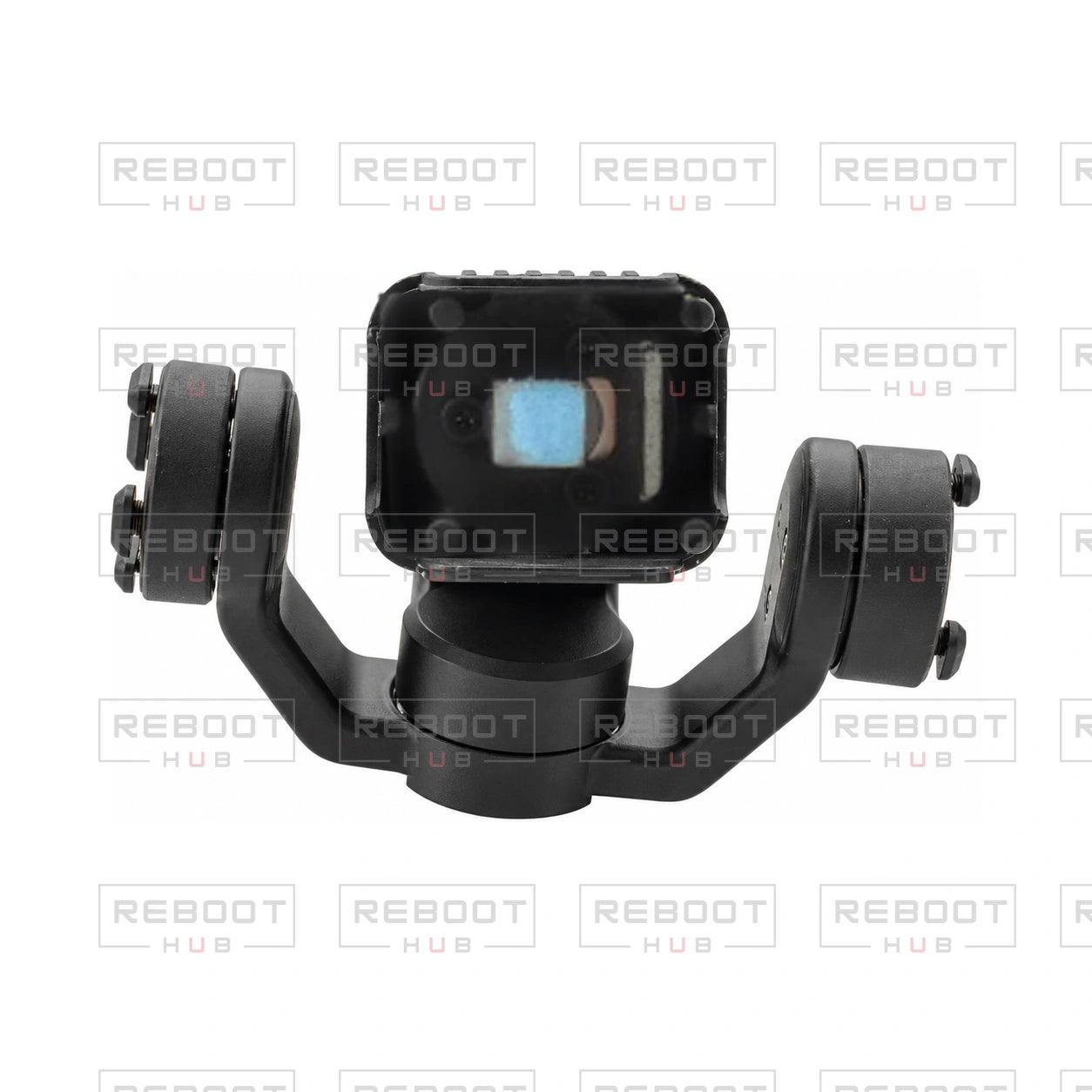 OEM-pulled DJI Mini 3 Pro Gimbal Axis Arm Assembly on white with Reboot Hub watermark overlay