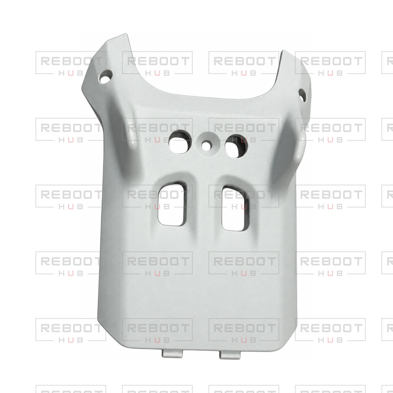 OEM-pulled DJI Mini 3 Bottom Shell on white with Reboot Hub watermark overlay