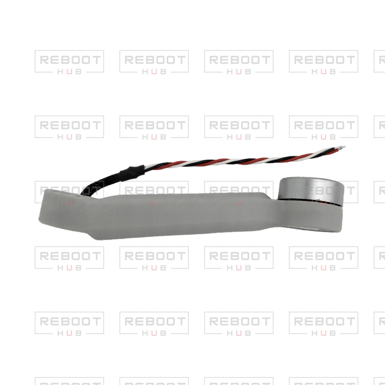 OEM-pulled DJI Mini 3 Rear Arm Right on white with Reboot Hub watermark overlay