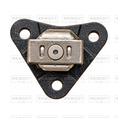 OEM-pulled DJI Mini 3 Front Arm Rotation Axis on white with Reboot Hub watermark overlay