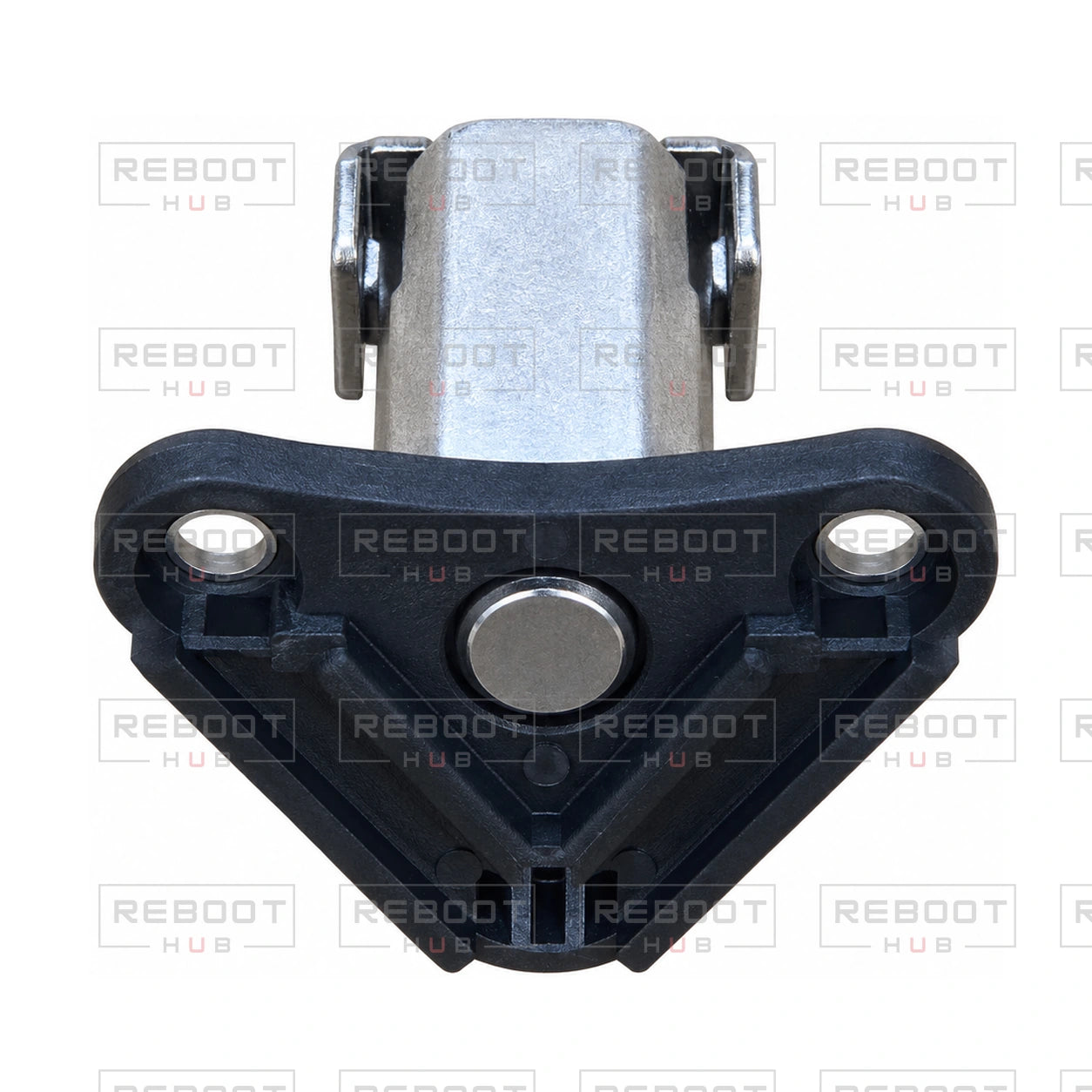 OEM-pulled DJI Mini 3 Front Arm Rotation Axis on white with Reboot Hub watermark overlay