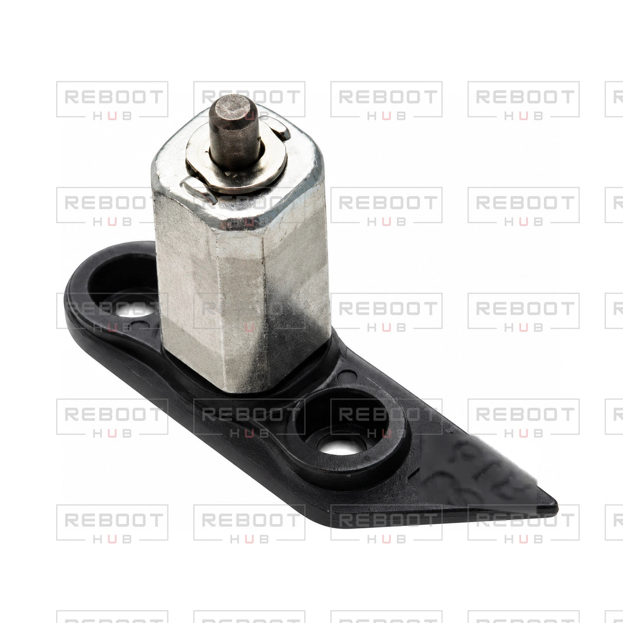 OEM-pulled DJI Mini 3 Rear Arm Rotation Axis Right on white with Reboot Hub watermark overlay