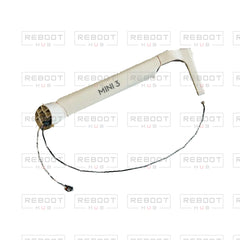 OEM-pulled DJI Mini 3 Front Arm Shell Left on white with Reboot Hub watermark overlay