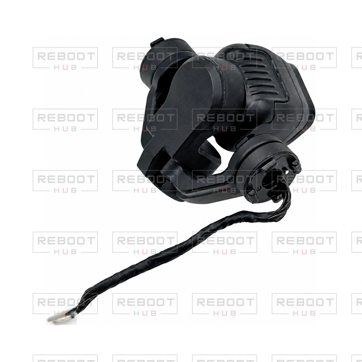 OEM-pulled DJI Mini 3 Gimbal Camera Assembly on white with Reboot Hub watermark overlay