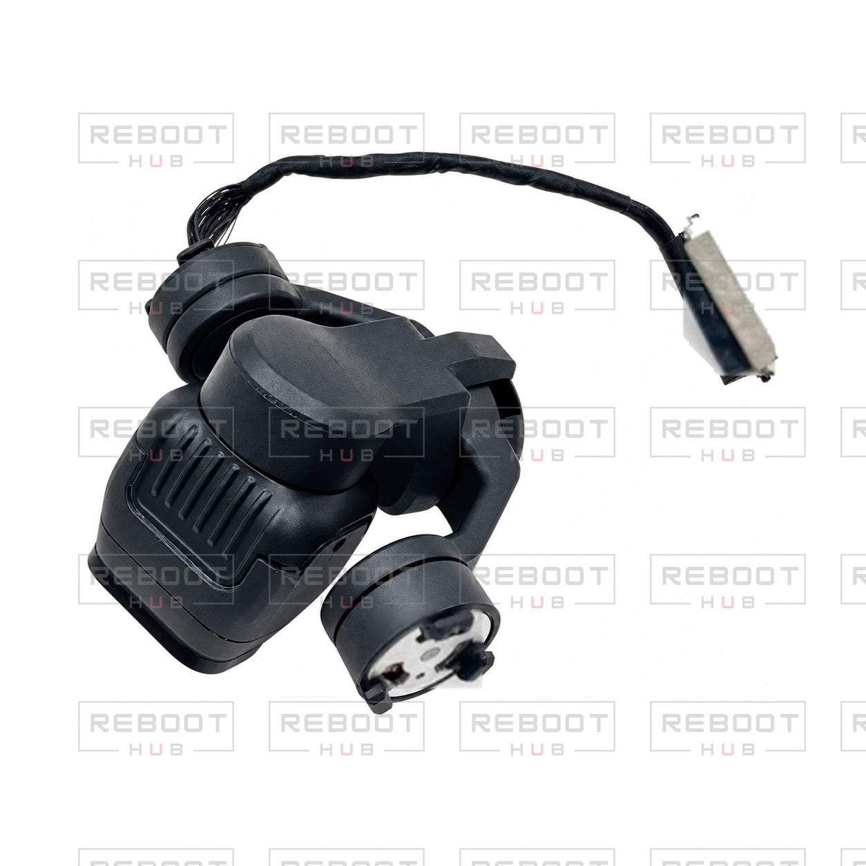 OEM-pulled DJI Mini 3 Gimbal Camera Assembly on white with Reboot Hub watermark overlay