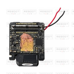 OEM-pulled DJI Mini 3 Camera Lens Core Module on white with Reboot Hub watermark overlay