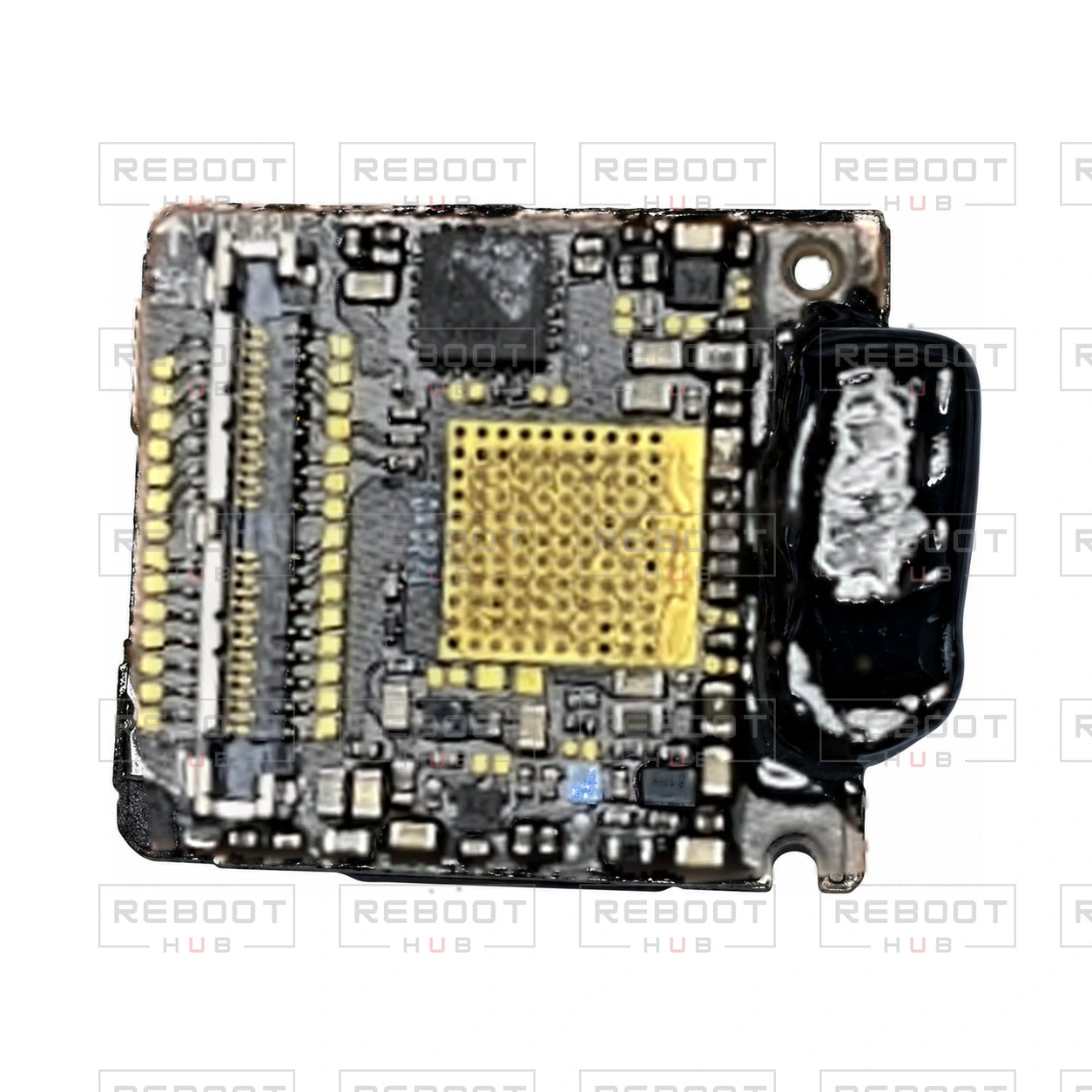 OEM-pulled DJI Mini 3 Pro Camera Lens Core Module on white with Reboot Hub watermark overlay