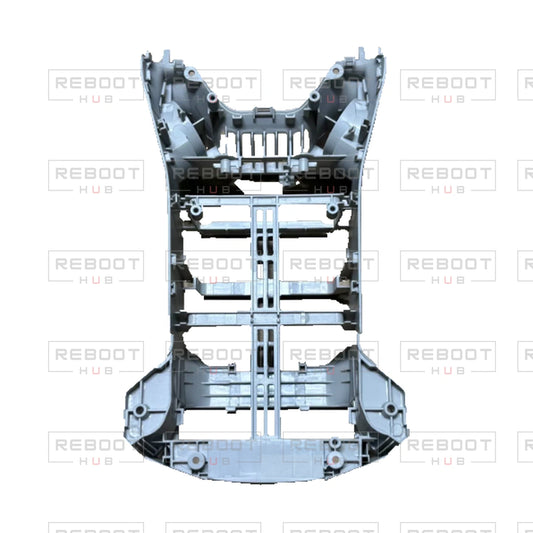 OEM-pulled DJI Mini 3 Pro Middle Frame on white with Reboot Hub watermark overlay