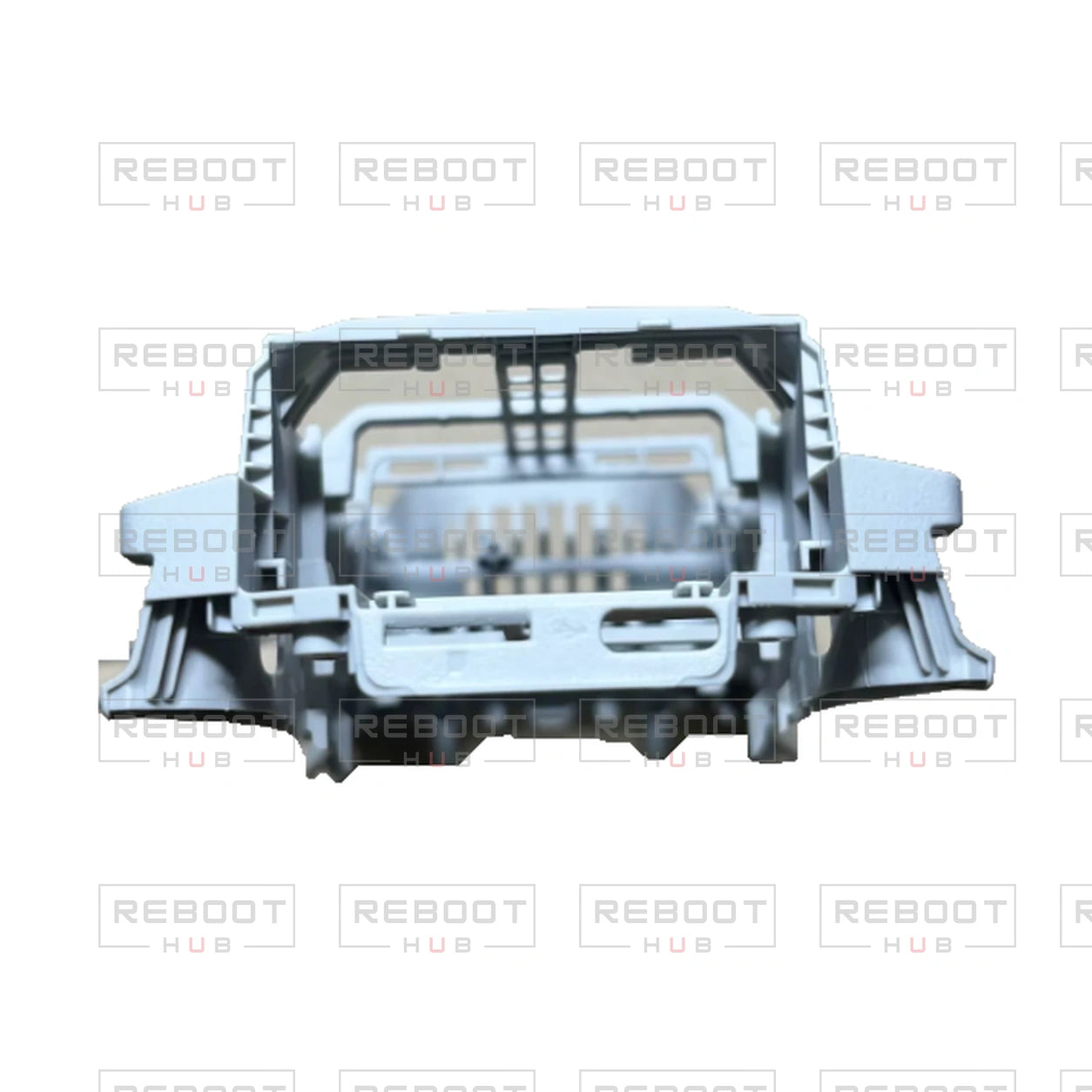 OEM-pulled DJI Mini 3 Pro Middle Frame on white with Reboot Hub watermark overlay