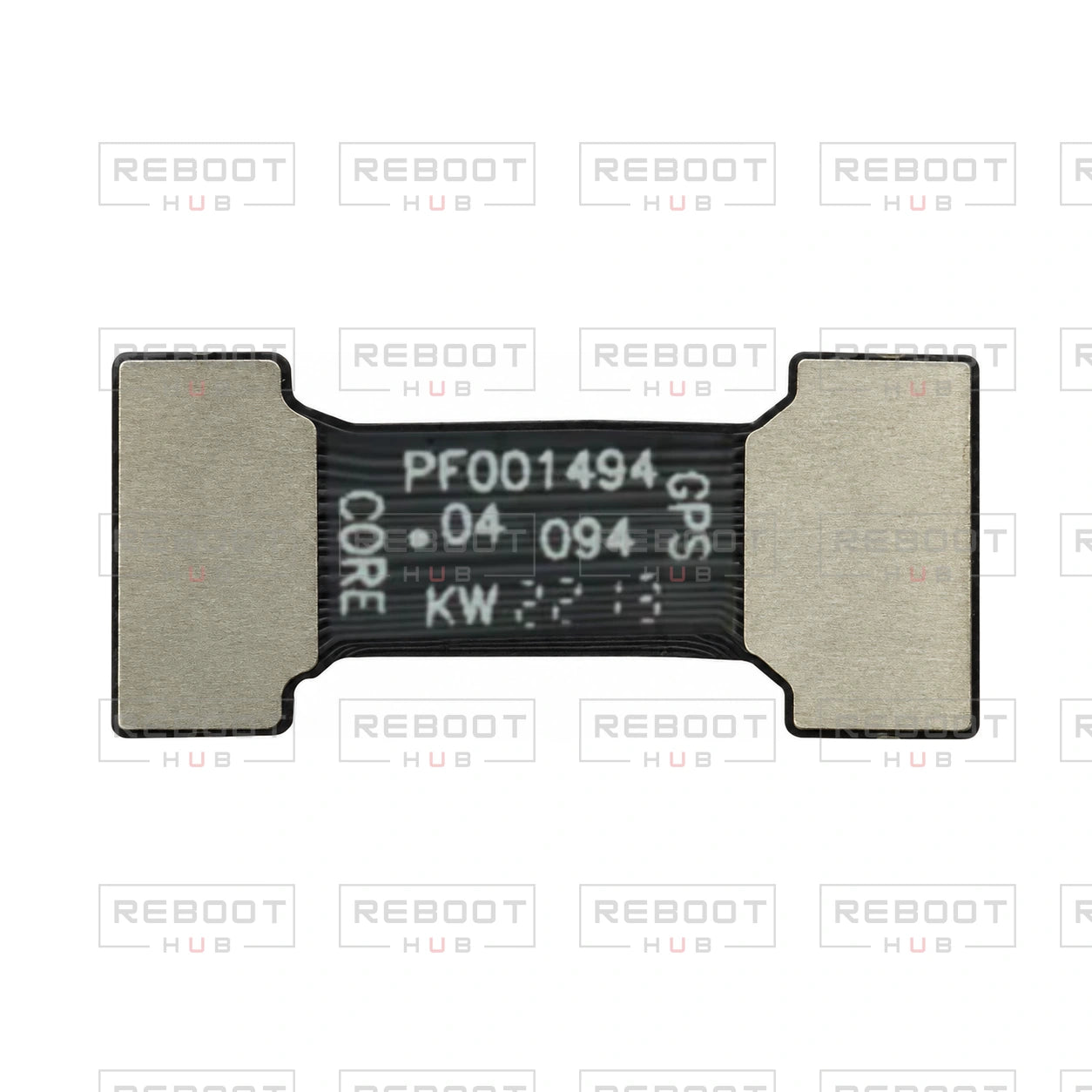 OEM-pulled DJI Mini 3 Pro GPS Flexible Flat Cable on white with Reboot Hub watermark overlay
