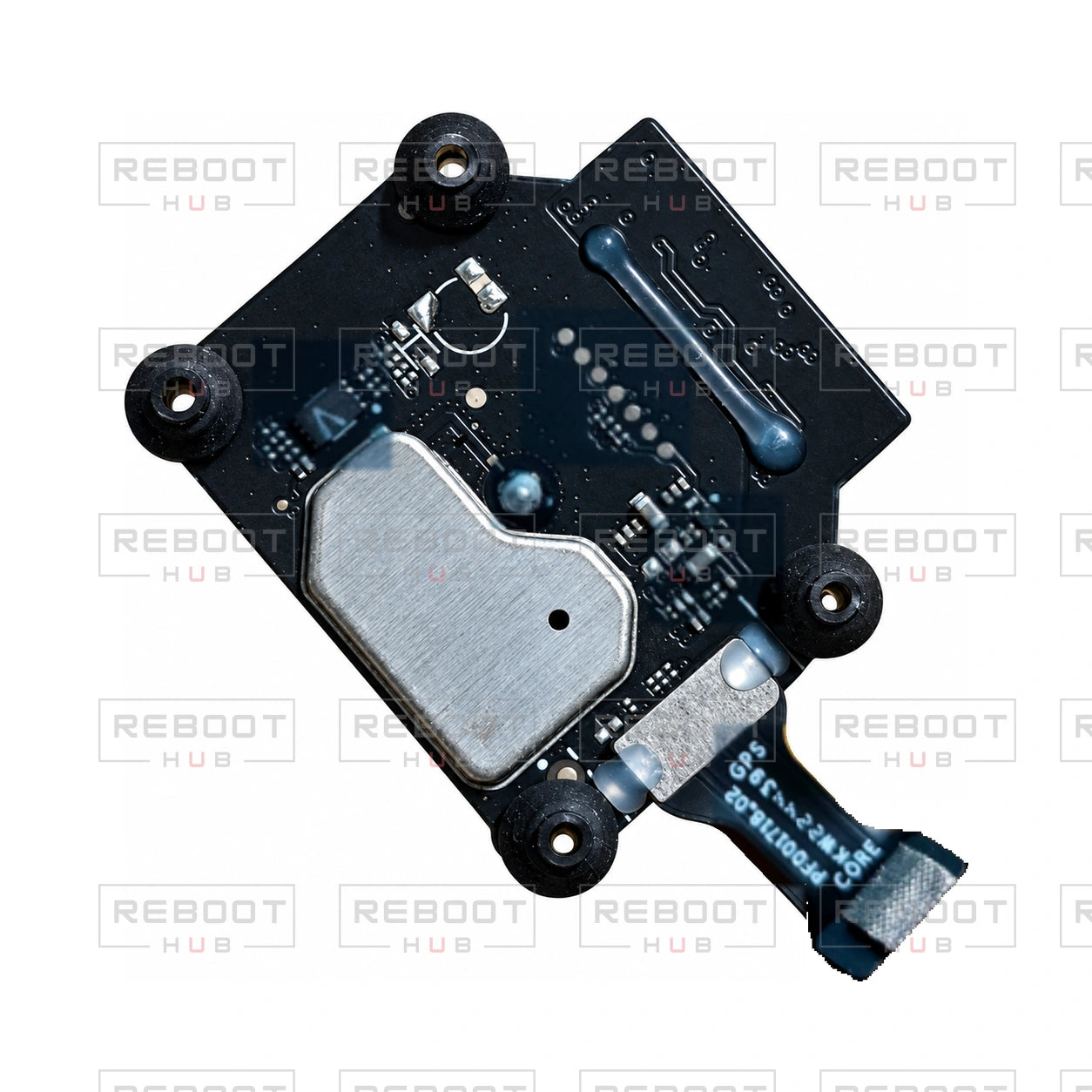 OEM-pulled DJI Mini 3 Pro GPS Module on white with Reboot Hub watermark overlay