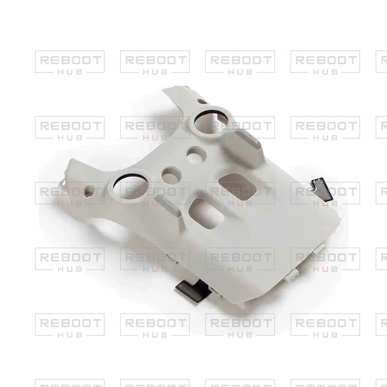OEM-pulled DJI Mini 3 Pro Bottom Shell on white with Reboot Hub watermark overlay