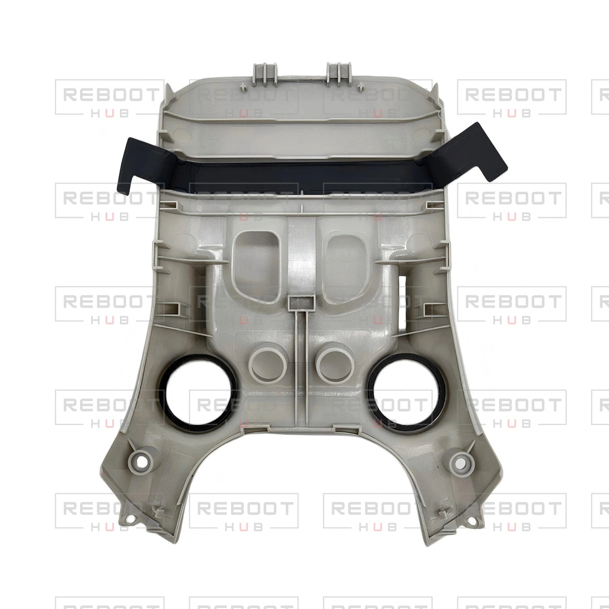 OEM-pulled DJI Mini 3 Pro Bottom Shell on white with Reboot Hub watermark overlay