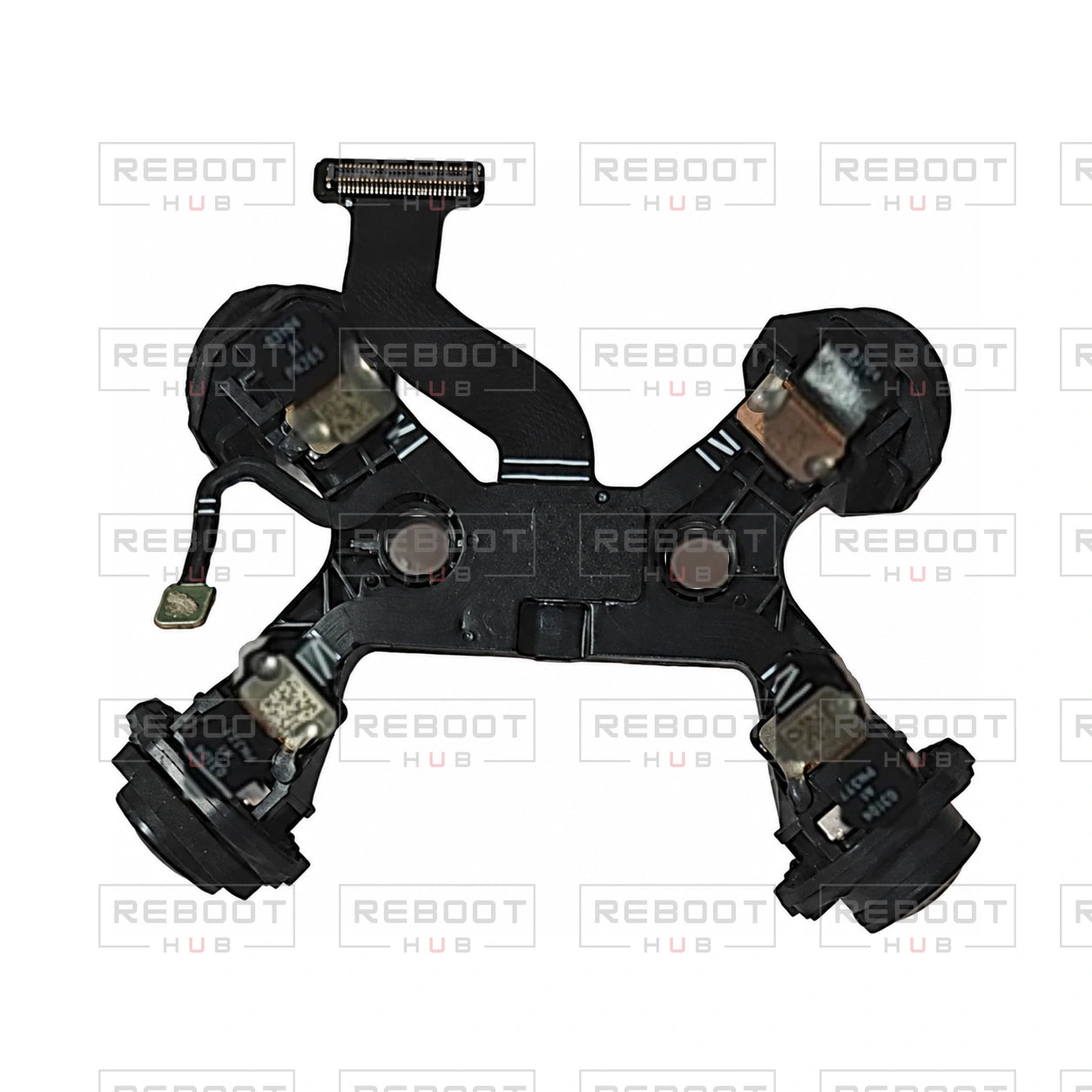 OEM-pulled DJI Mini 4 Pro Front and Rear Vision Module on white with Reboot Hub watermark overlay