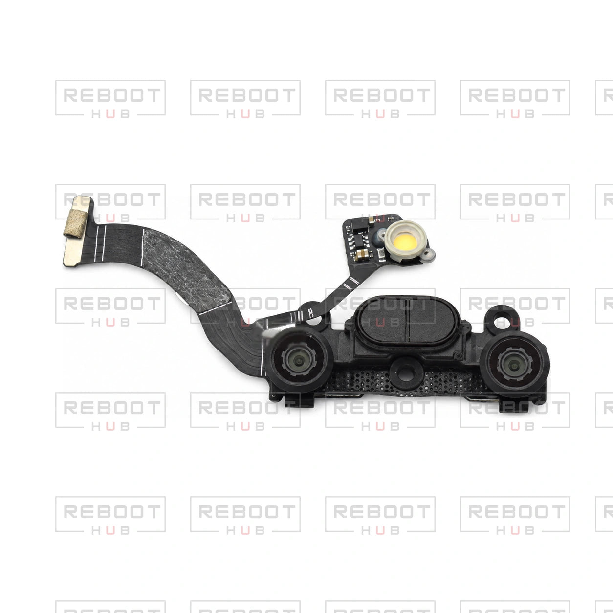 OEM-pulled DJI Mini 4 Pro Downward Vision Module with Flexible Flat Cable on white with Reboot Hub watermark overlay