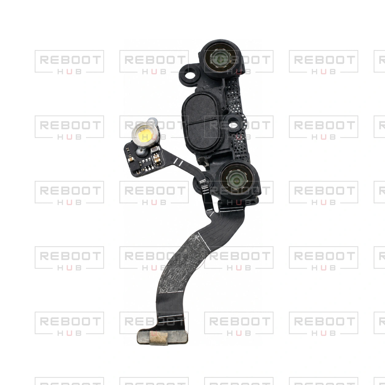 OEM-pulled DJI Mini 4 Pro Downward Vision Module with Flexible Flat Cable on white with Reboot Hub watermark overlay