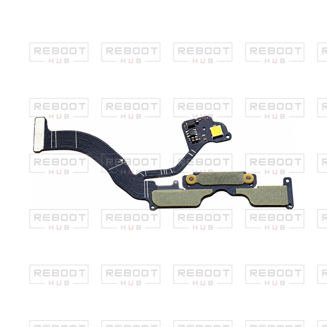 OEM-pulled DJI Mini 4 Pro Downward Vision Flexible Flat Cable on white with Reboot Hub watermark overlay