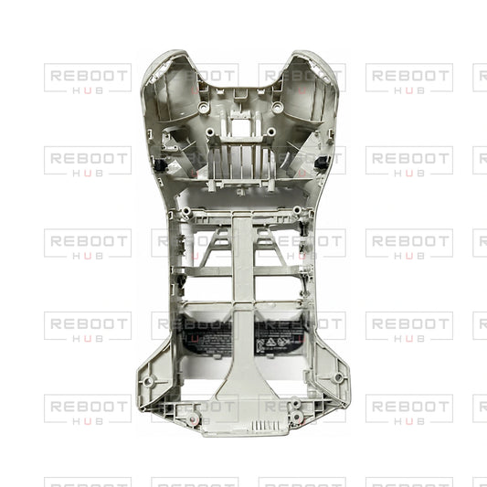 OEM-pulled DJI Mini 4 Pro Middle Frame on white with Reboot Hub watermark overlay