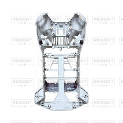 OEM-pulled DJI Mini 4 Pro Middle Frame on white with Reboot Hub watermark overlay