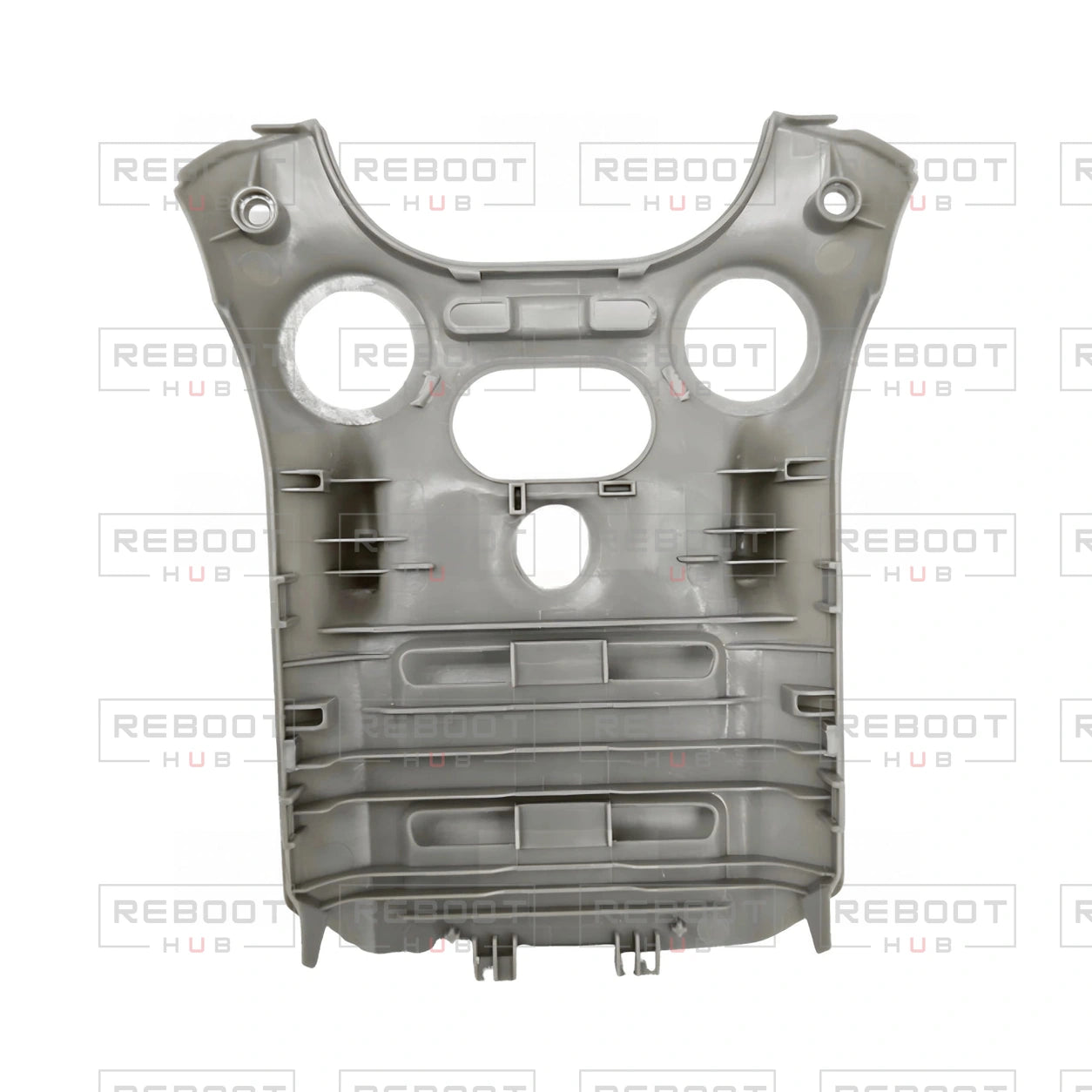 OEM-pulled DJI Mini 4 Pro Bottom Shell on white with Reboot Hub watermark overlay
