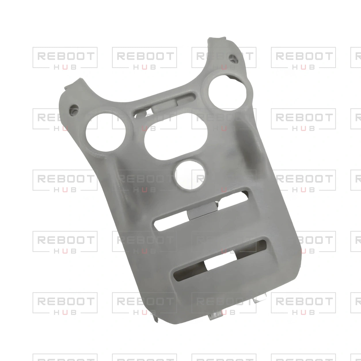 OEM-pulled DJI Mini 4 Pro Bottom Shell on white with Reboot Hub watermark overlay