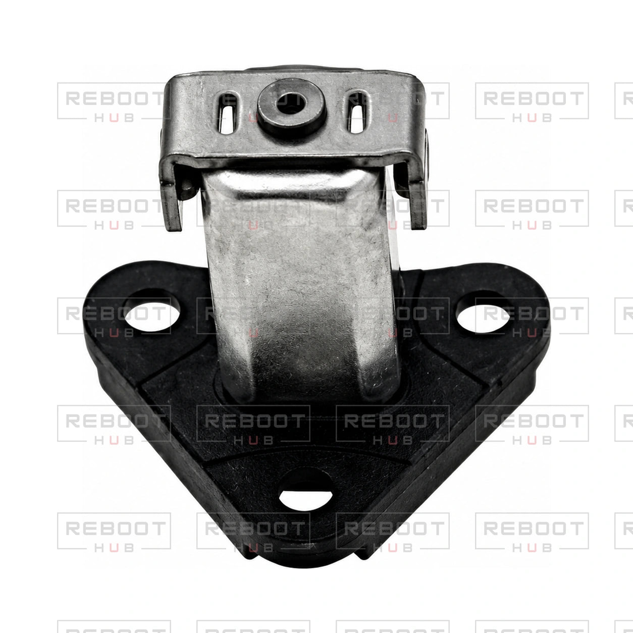 OEM-pulled DJI Mini 4 Pro Front Arm Rotation Axis Left on white with Reboot Hub watermark overlay