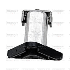 OEM-pulled DJI Mini 4 Pro Front Arm Rotation Axis Left on white with Reboot Hub watermark overlay
