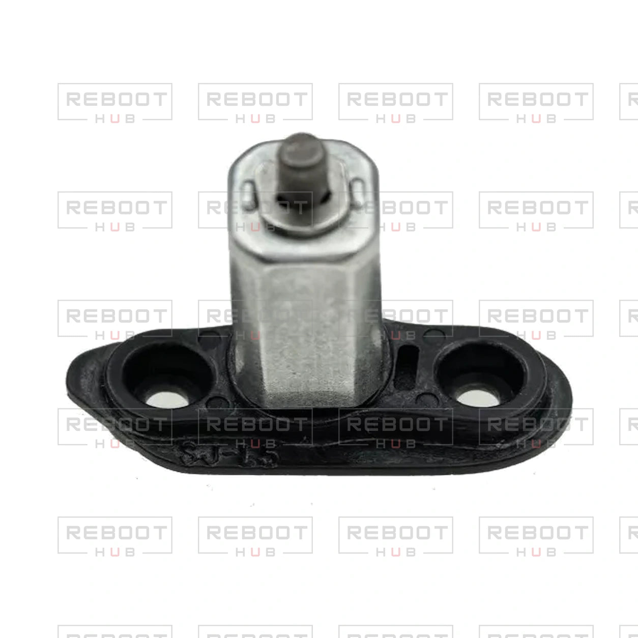 OEM-pulled DJI Mini 4 Pro Rear Arm Rotation Axis Right on white with Reboot Hub watermark overlay
